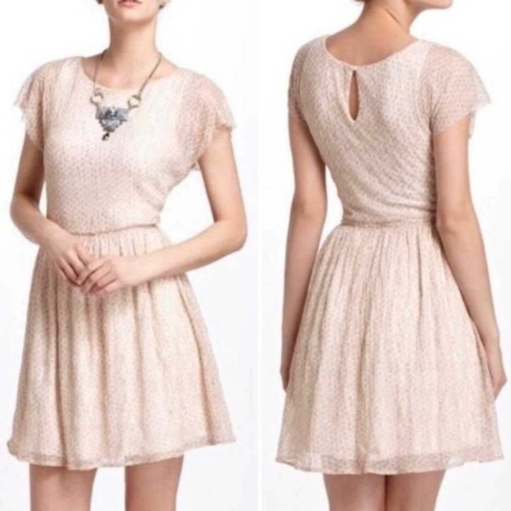 Anthropologie Weston Wear Frothed Dots - Blush - M